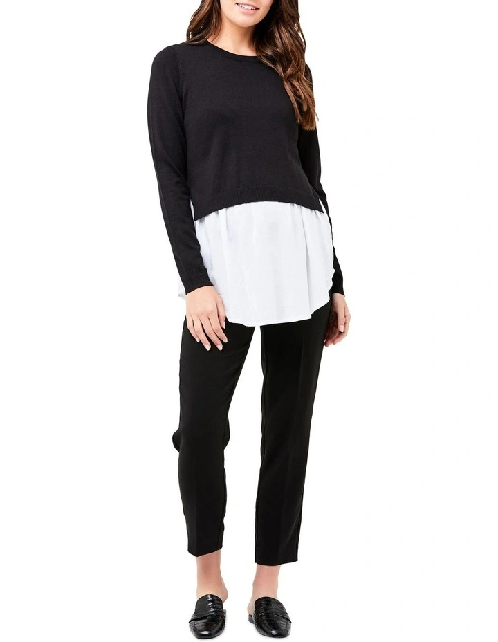 Pia Nursing Knit in Black