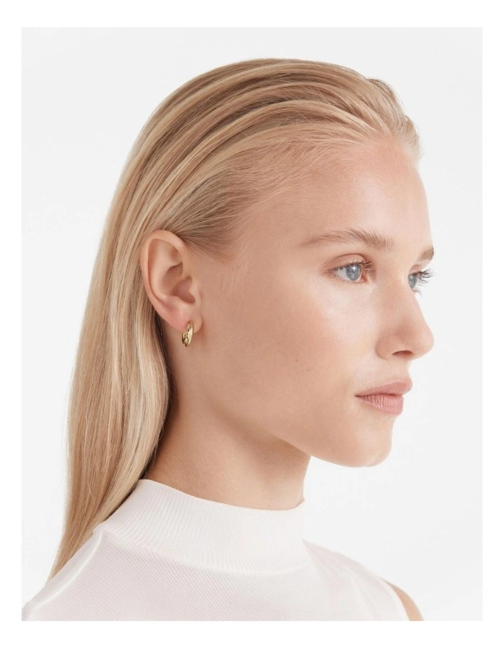 Lets Groove Hoop Earrings in Gold