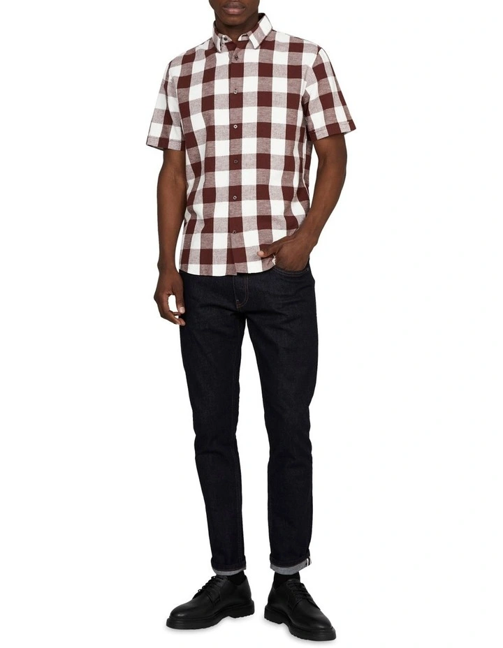 Trostol Short Sleeeve Shirt in Rum Raisin