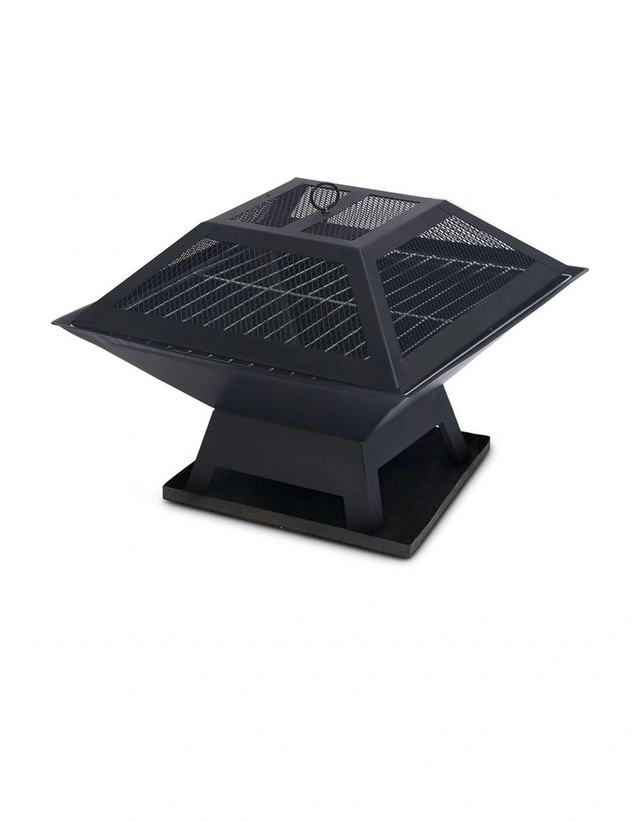Portable BBQ Fire Pit Barbecue Black