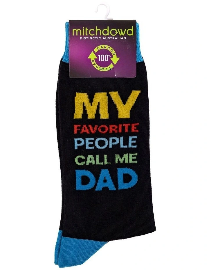 My Favourite Fun Cotton Crew Socks in Black