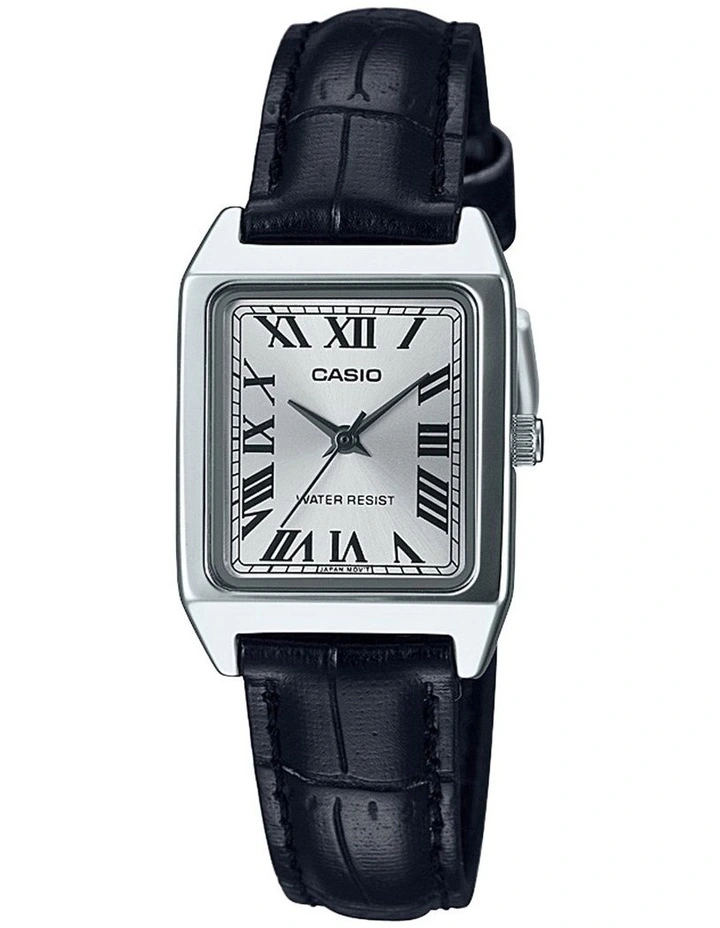 Leather Watch in Black