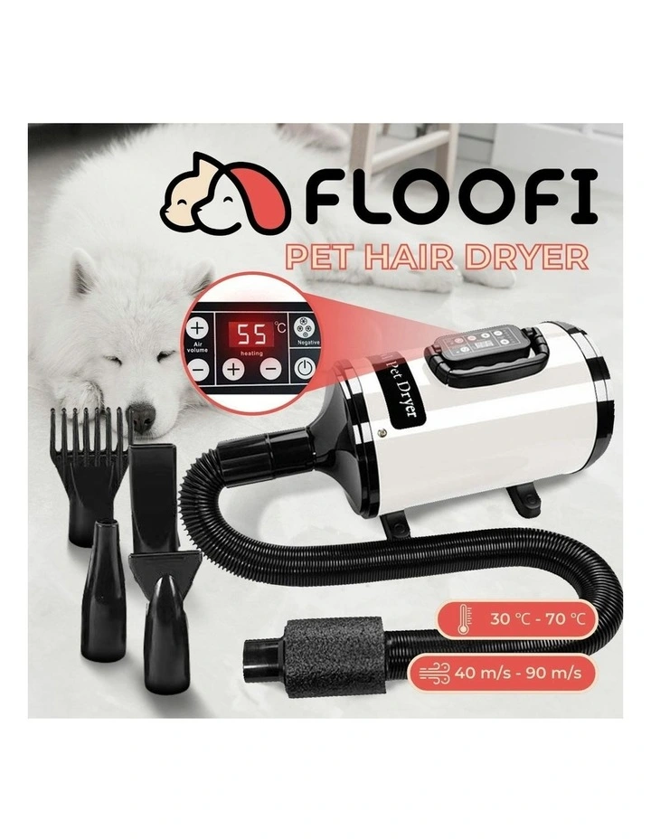 Pet Hair Dryer LCD in White