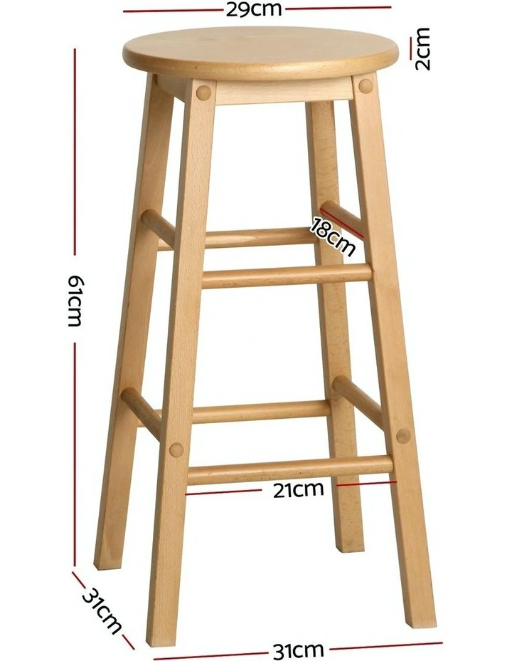 Marley Wooden Kitchen Bar Stools in Beige