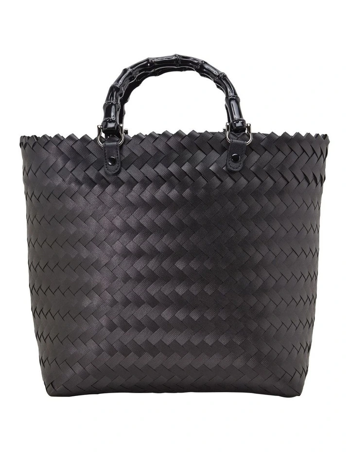 Lorrie Basket Tote Bag in Black