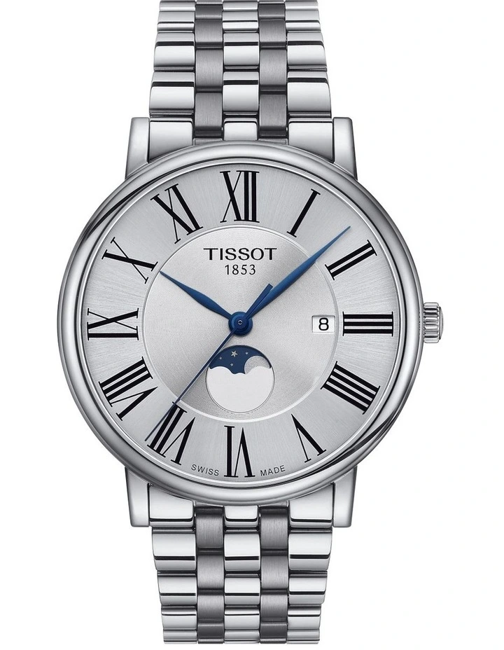 Carson Premium Moonphase T1224231103300 Watch in Silver