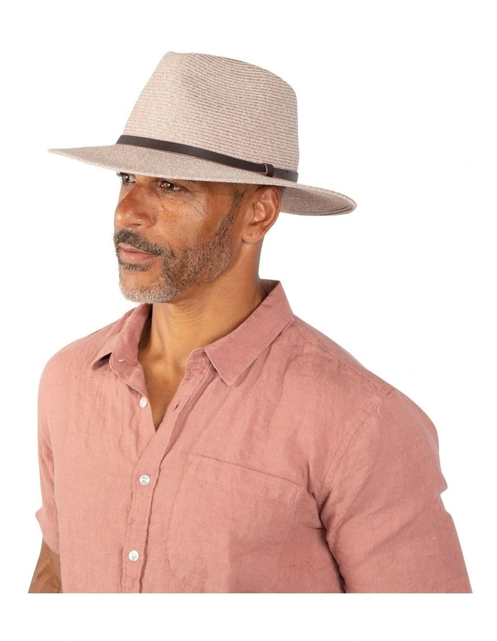 Darby Flexibraid Fedora Hat in Mixed Camel