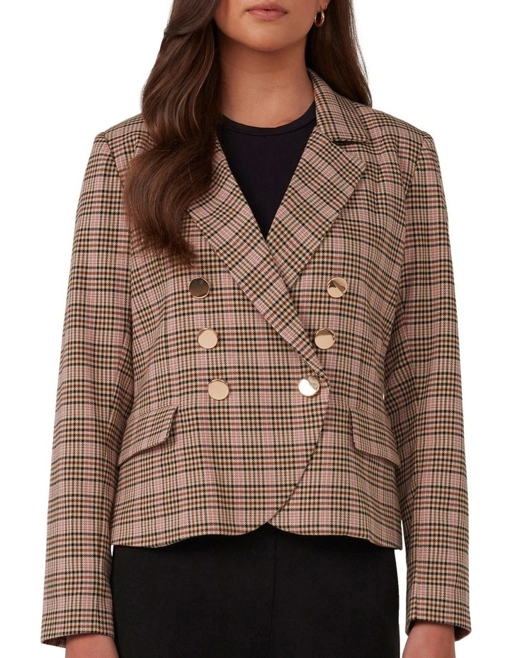 Penelope Jacket in Brown/Pink