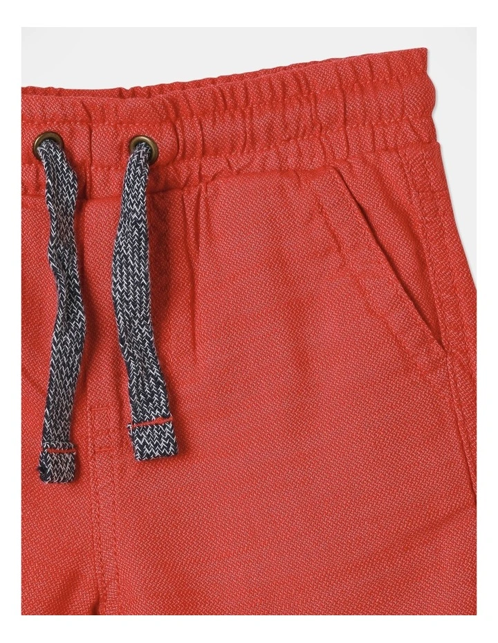 Mack Textured Woven Short In Red