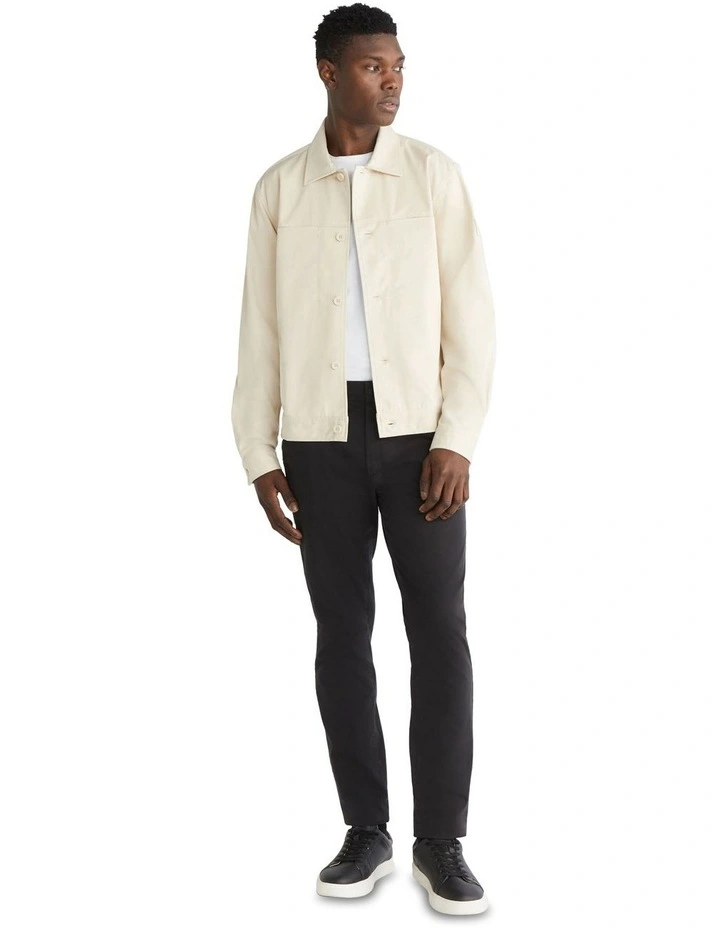Brushed Cotton Overshirt in Grey