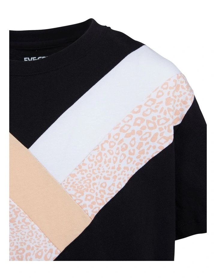 Panel Tee (8-16 Years) in Black