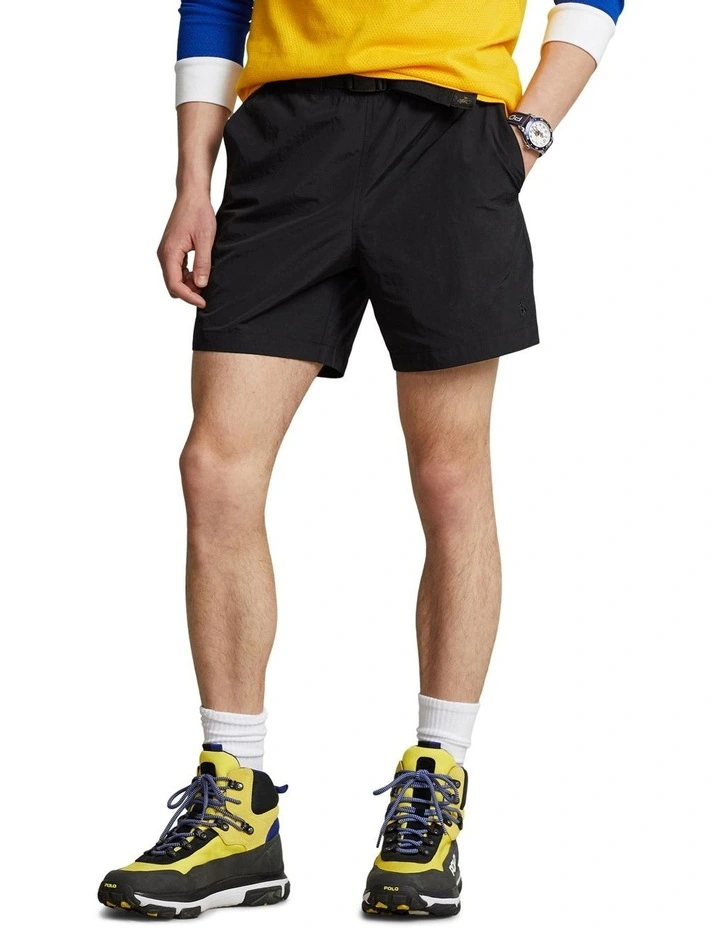 Classic Fit Water-Resistant Short in Black