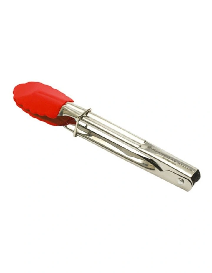 Grabbers Silicone Mini Tongs 18cm in Red