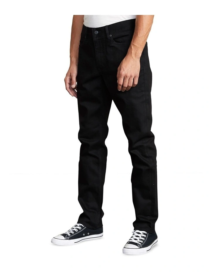 Rockers Skinny Denim Jeans in Black