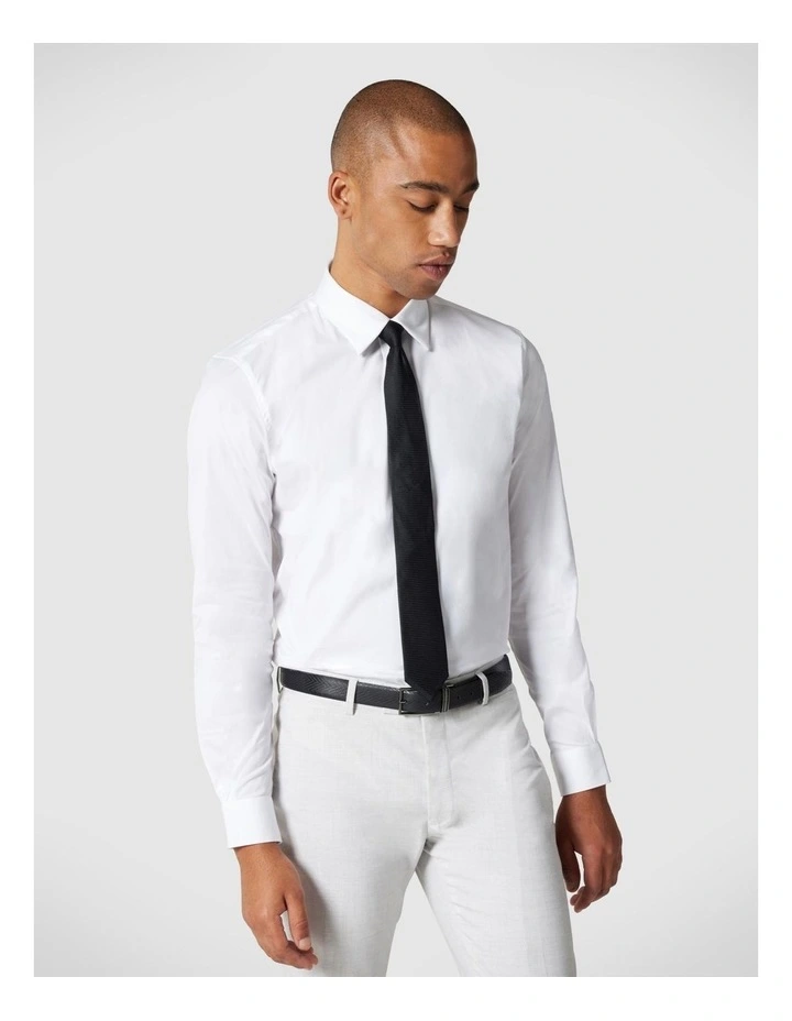 Slim Long Sleeve Spanish Shirt in White