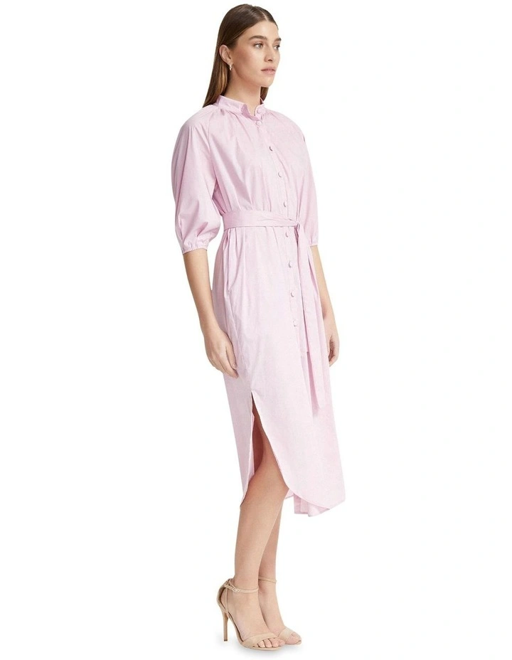 Western Shirt Dress in Pink