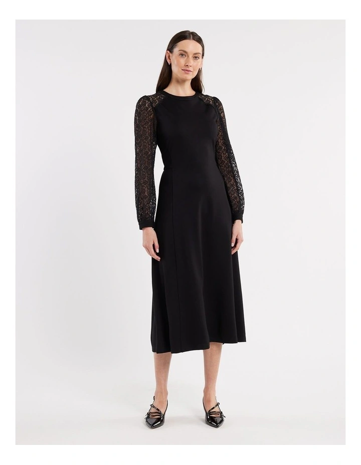 Marissa Ponte Dress in Black
