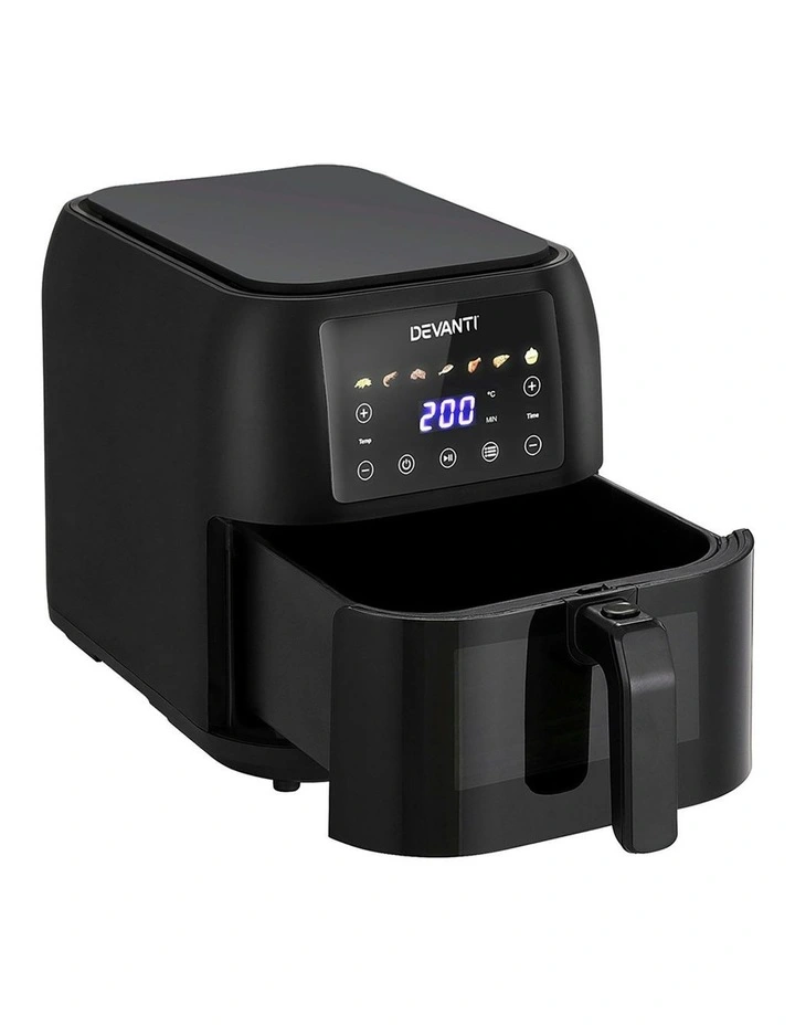 Air Fryer 8L LCD Fryers in Black