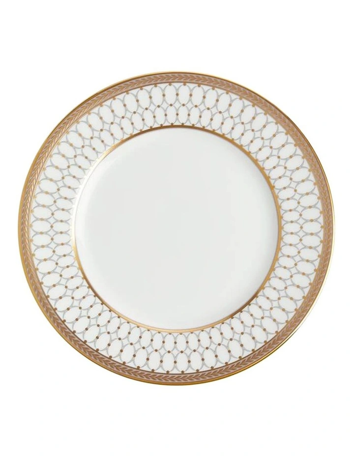 Renaissance Grey Plate 18cm in White/Gold