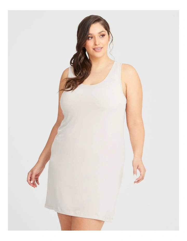 Luna Base Slip Body Dress in Beige