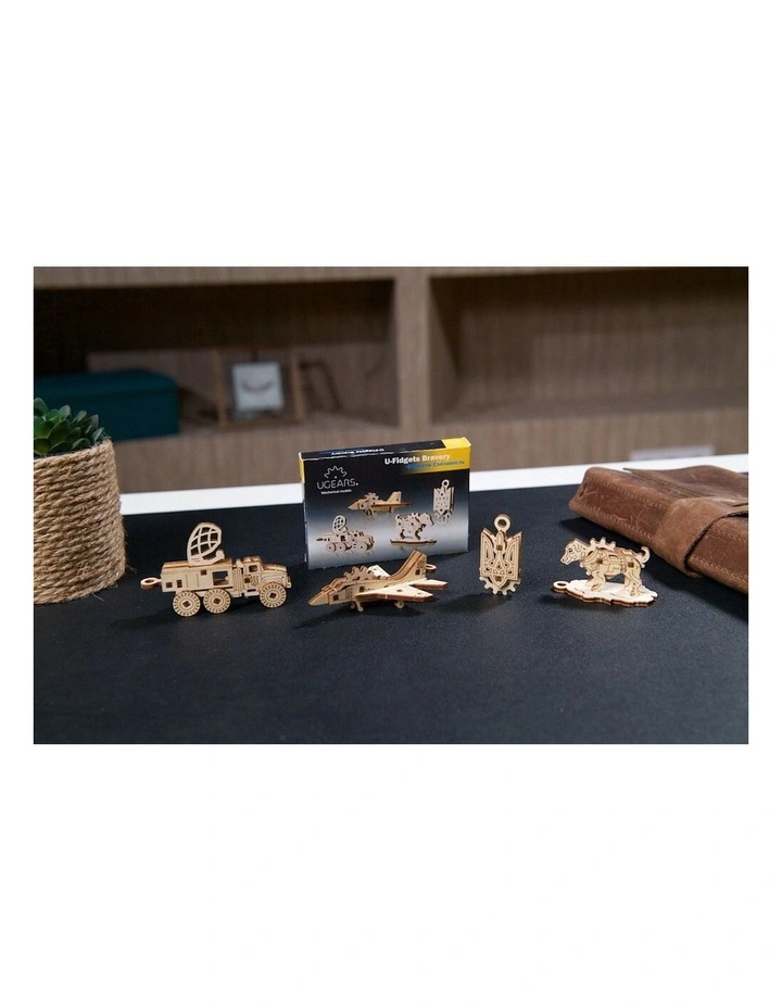 U-Fidgets Bravery Mechanical DIY Kit Wooden 3D Puzzle 45 Piece