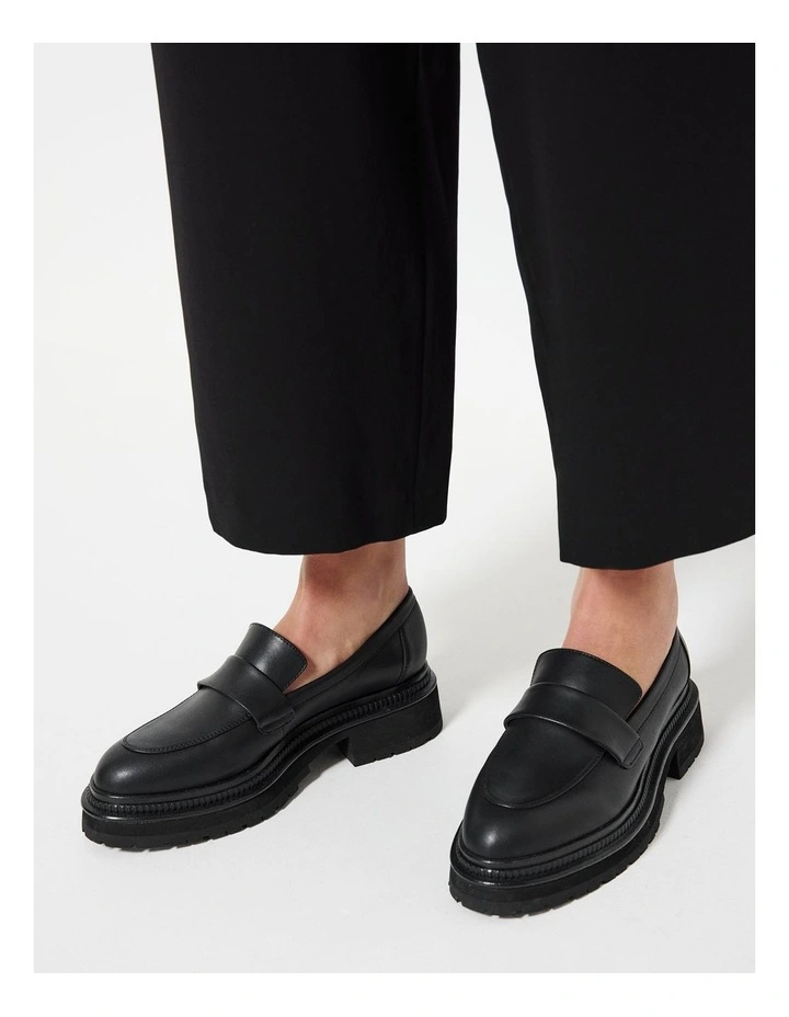 Becca Leather Loafer in Black