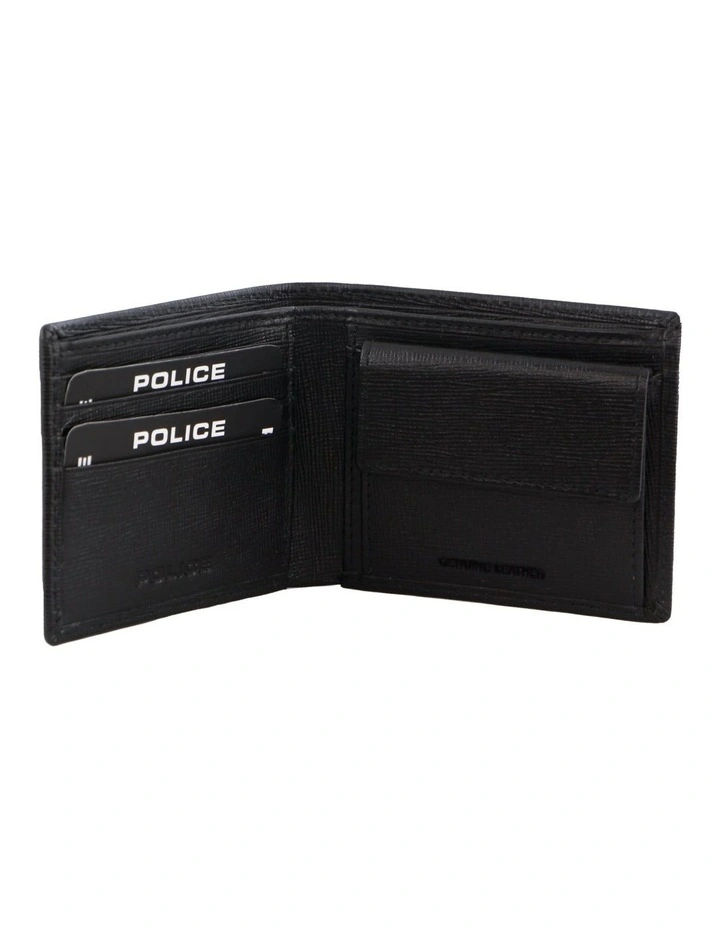 Leather Bi-Fold Wallet in Black