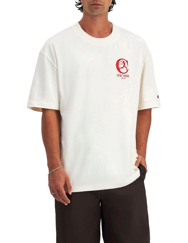 Heritage Field Tee in White Ferrari