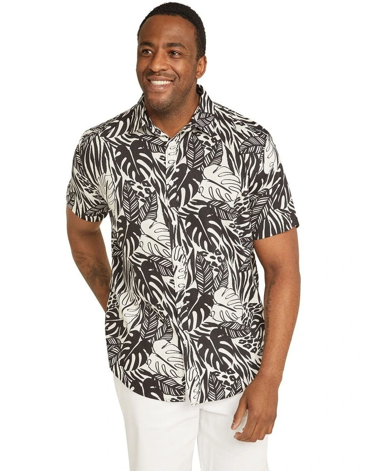 Gus Tropical Shirt in Black