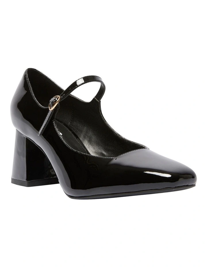 Nancy Heeled Shoes in Black Patent Leather
