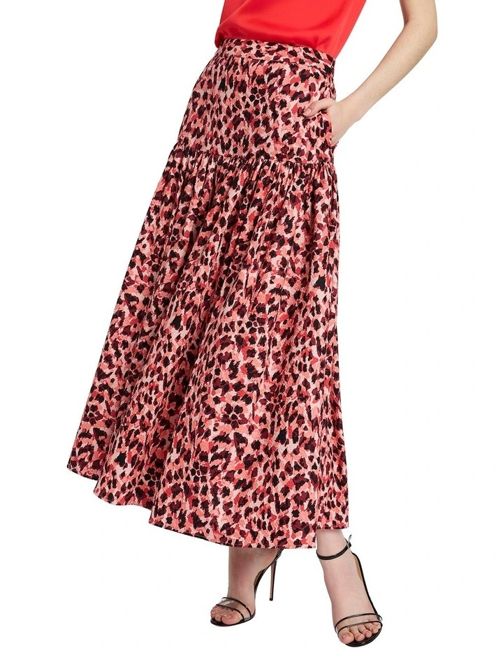 Spot The Dark Midi Skirt in Leopard Luau