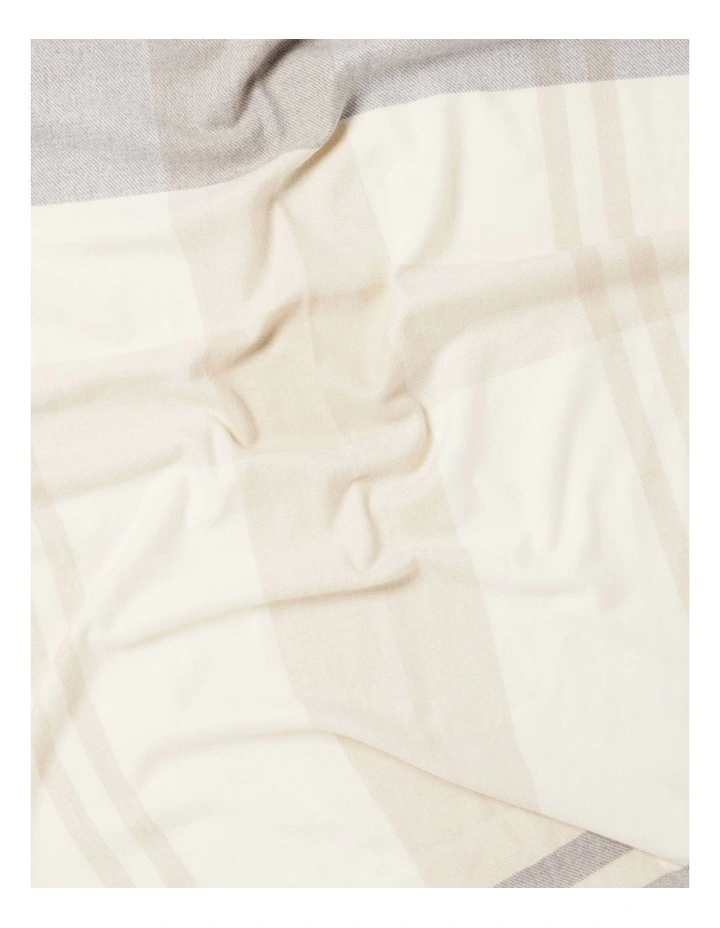 Ada Check Scarf in Natural