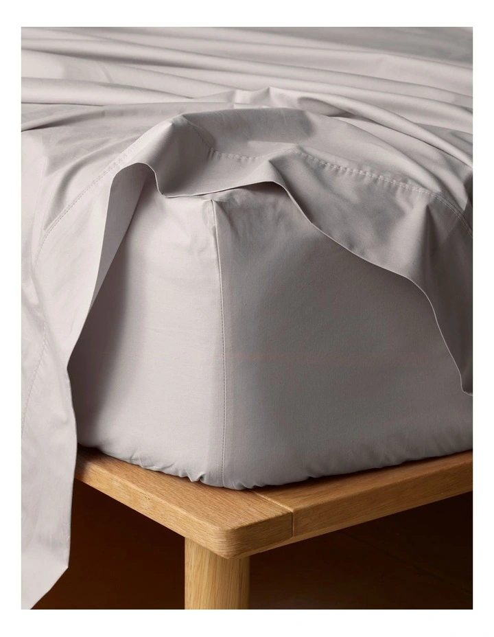 300TC Australian Superfine Cotton Sheet Set 50cm in Silver