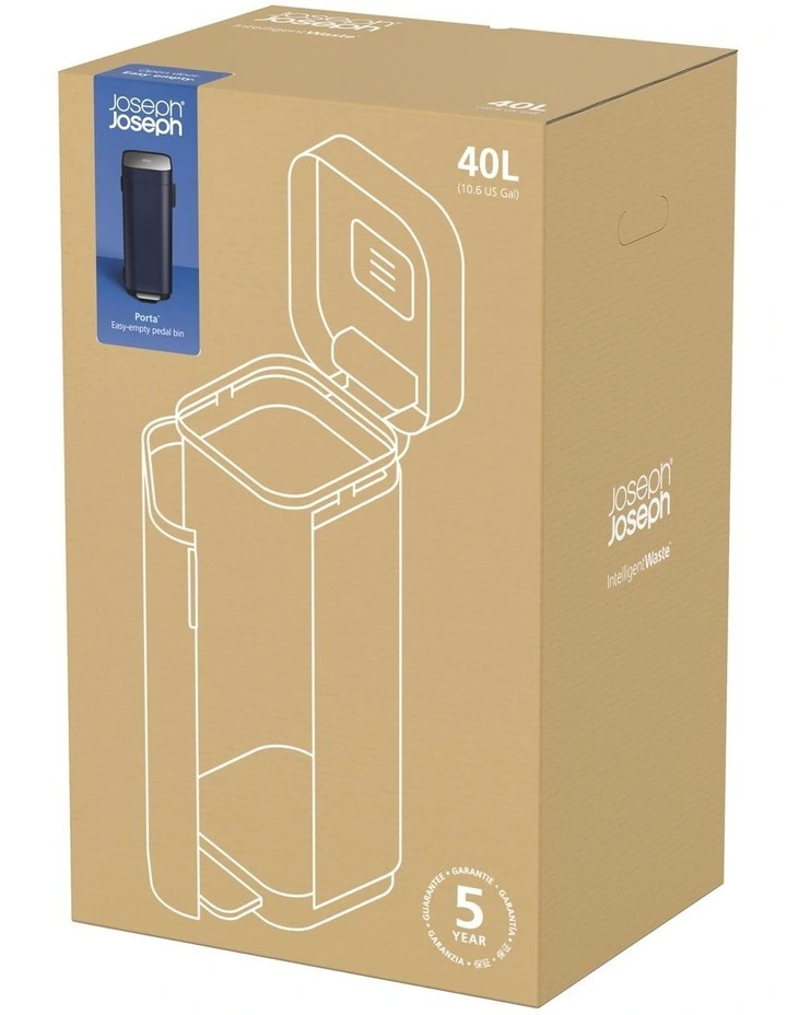 Porta 40L Easy-Empty Pedal Bin in Midnight Blue