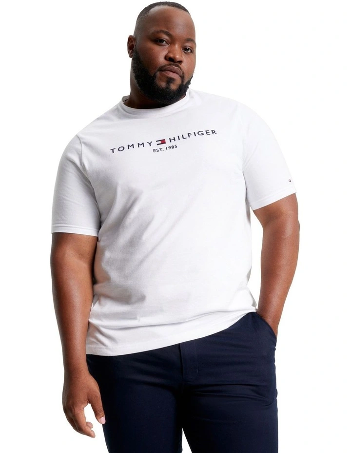 Big & Tall Logo Slim Fit Jersey T-shirt in White
