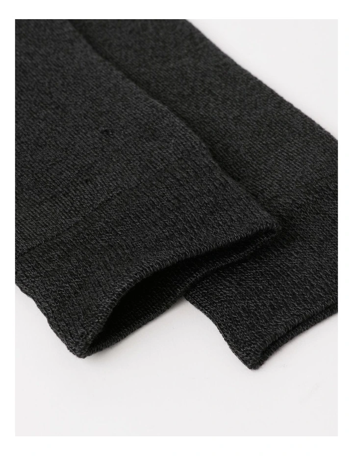 Full Terry Bamboo Boot Socks in Black