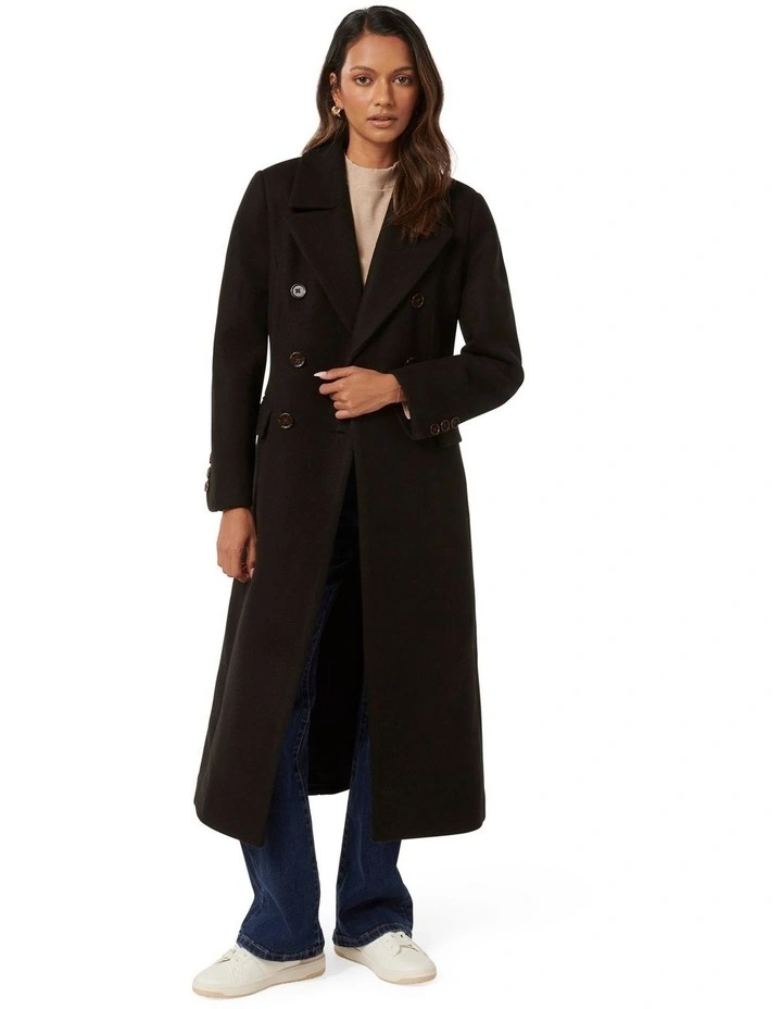 Hannah Maxi Coat in Black