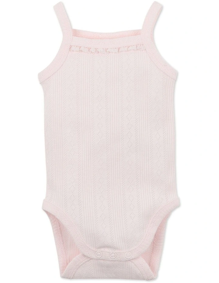 Pointelle Bodysuit In Pink