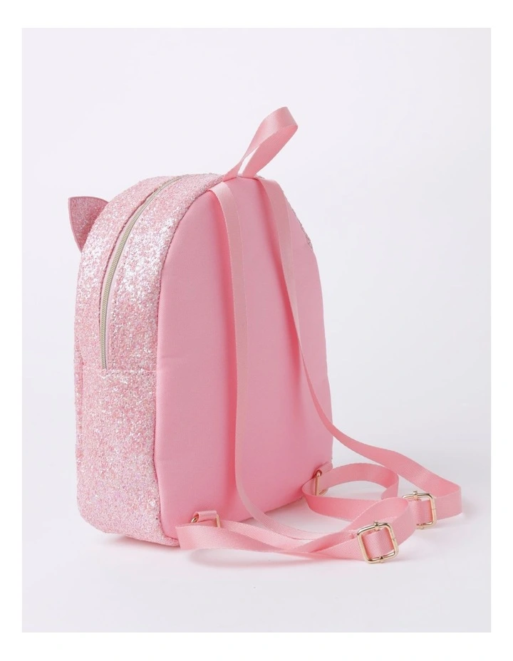 Cat Glitter Backpack in Pink
