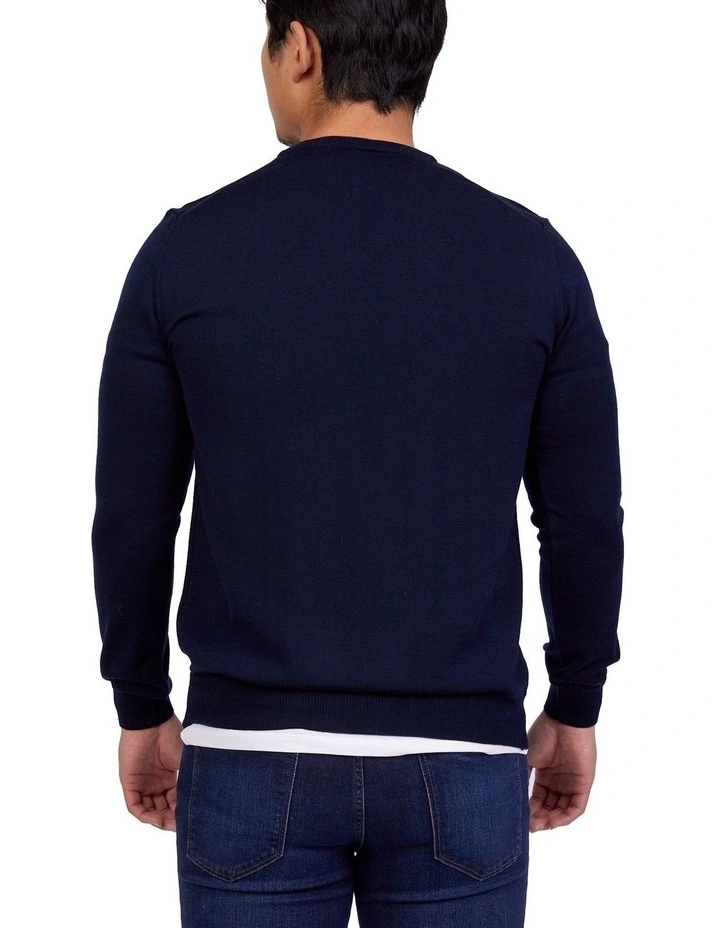 Merino V-Neck In Navy