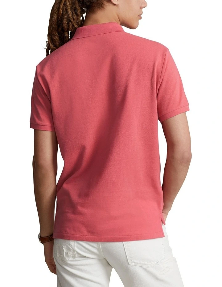 Classic Fit Mesh Polo Shirt in Red