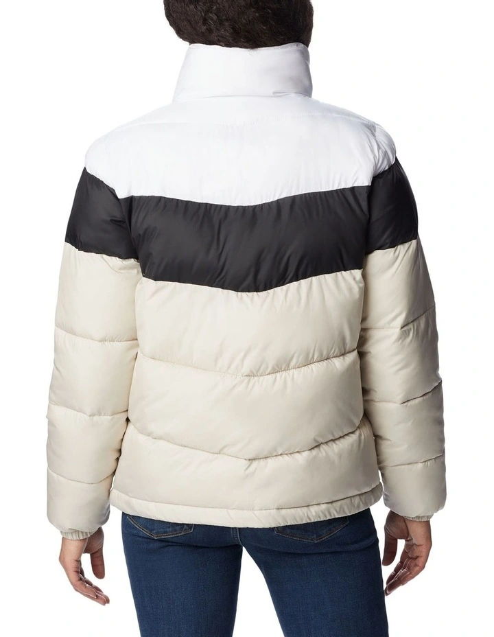 Puffect Colour Blocked Jacket in Dark Stone/Black/White