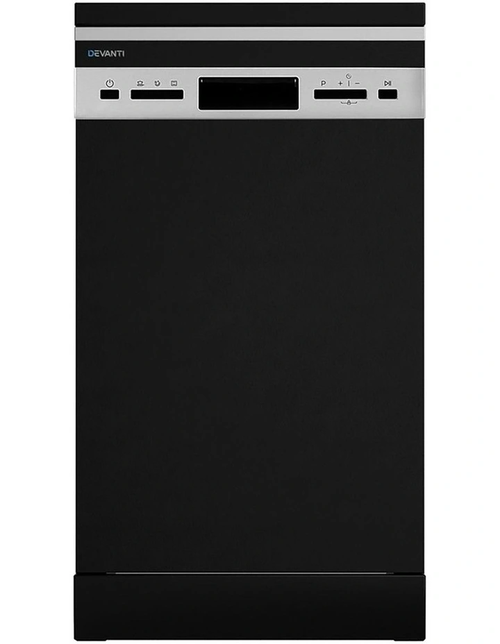 10 Place Settings Freestanding Dishwasher in Black