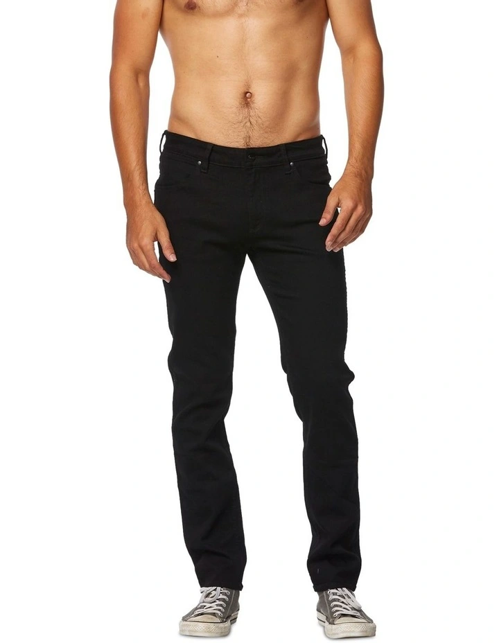 Stomper Super Sonic Low Rise Slim Tapered Jeans in Black