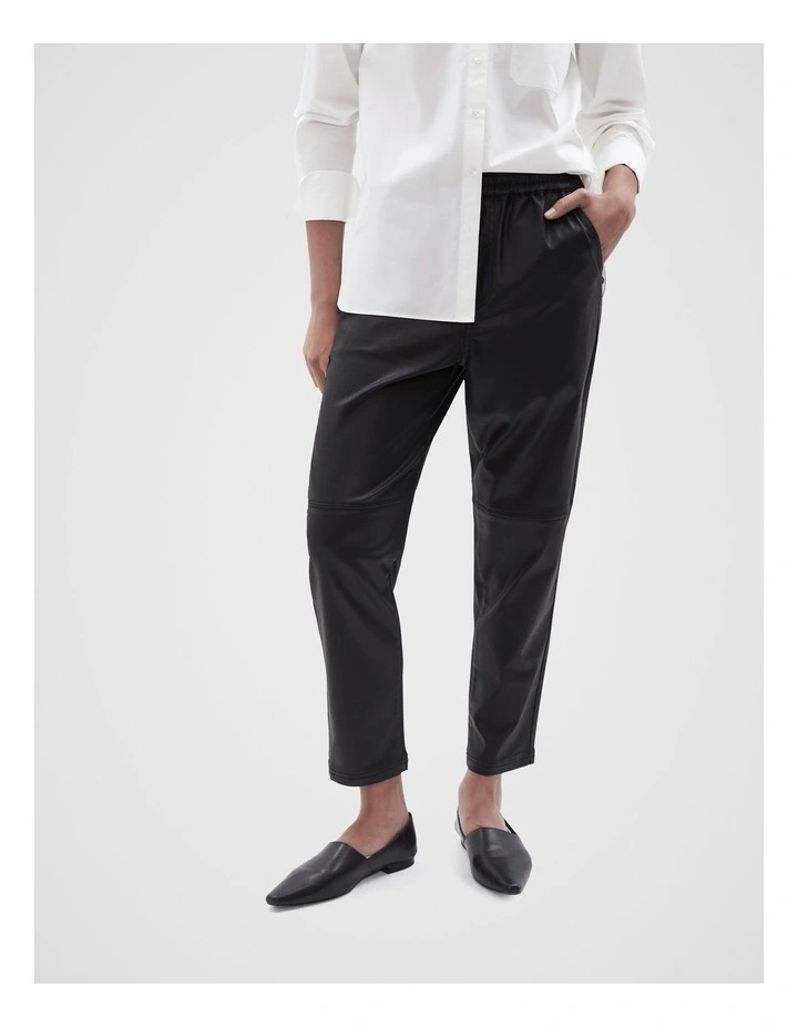Coated Jogger in Black