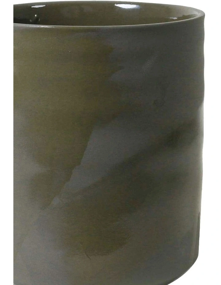 Muse Small Cylinder Vase in Forest Green