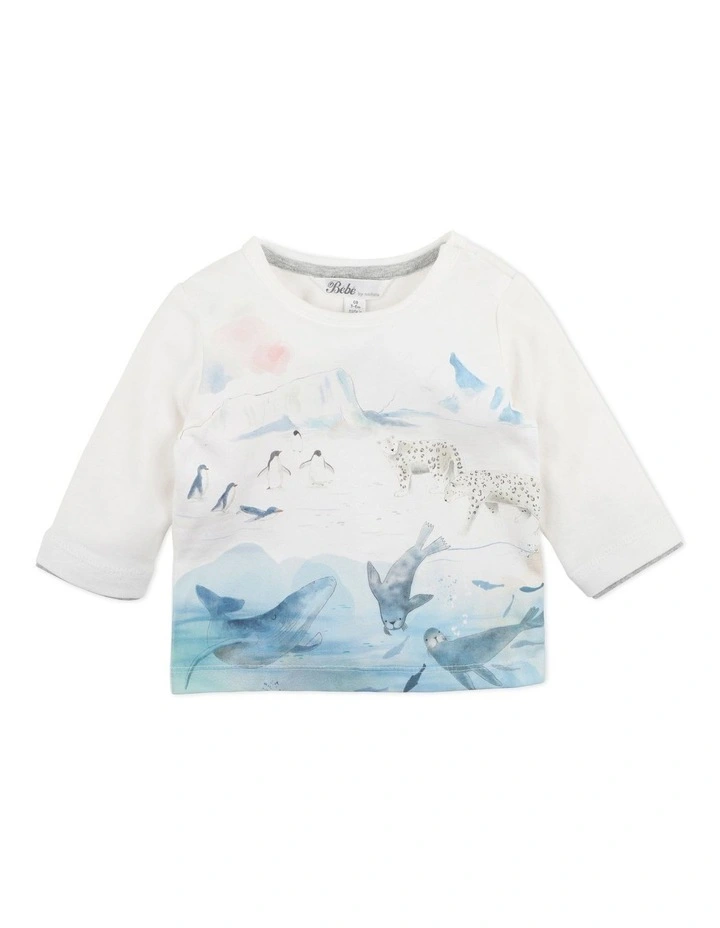 Blair Iceberg Long Sleeve Tee in Cream
