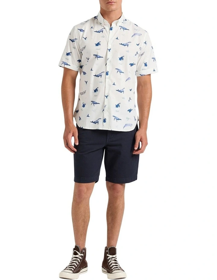 Whale Hello Shirt in White Multi