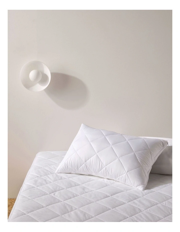 Bamboo Pillow Protector in White