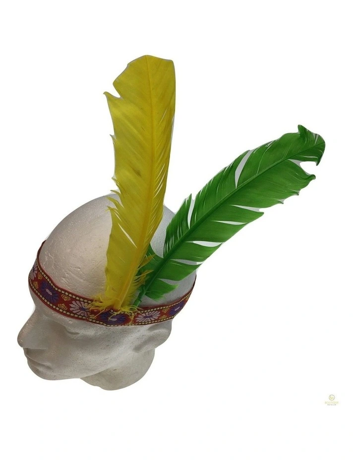 Indian Two Feather Native American Fancy Dress Headband